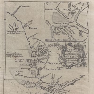 18th Century map of Sierra Leone, West Africa