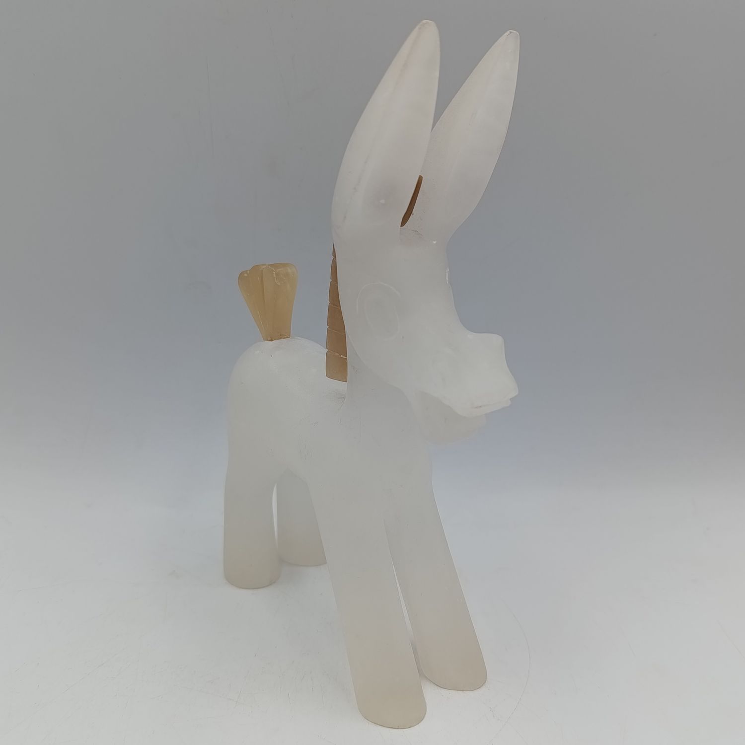 Vintage Italian hand carved Marble donkey