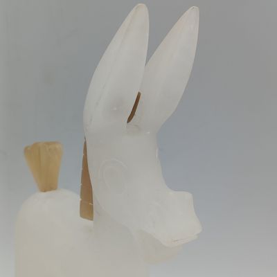 Vintage Italian hand carved Marble donkey