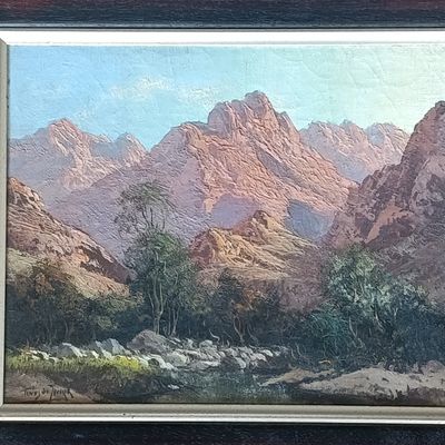 Original Tinus de Jongh landscape oil painting in frame