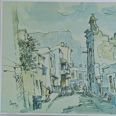 Gregoire Boonzaaier 1974 Artist signed print in frame with glass
