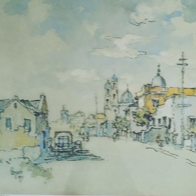 Gregoire Boonzaaier 1974 Artist signed print in frame with glass
