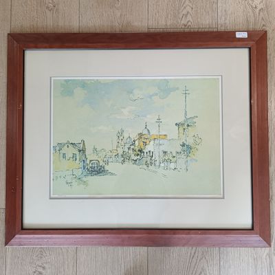 Gregoire Boonzaaier 1974 Artist signed print in frame with glass