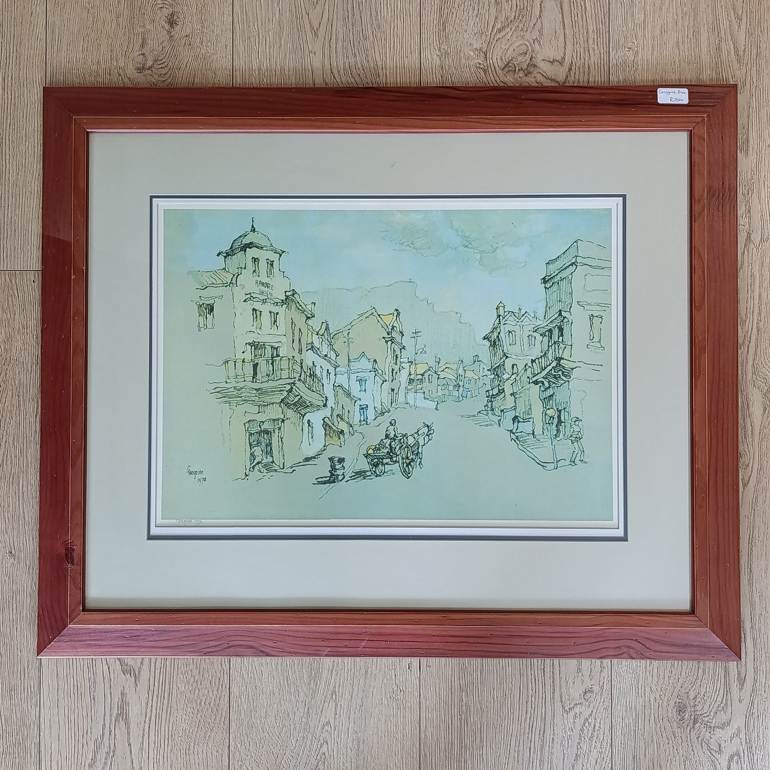Gregoire Boonzaaier 1974 Artist signed print in frame with glass