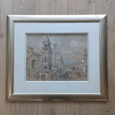 Original Gregoire Boonzaaier 1967 watercolour painting with glass in frame Frame sizes: length - 87.5cm width - 75cm Art size: length - 55.5cm width - 43cm Original Gregoire Boonzaaier 1967 watercolour painting with glass in frame Frame sizes: length - 87.5cm width - 75cm Art size: length - 55.5cm width - 43cm