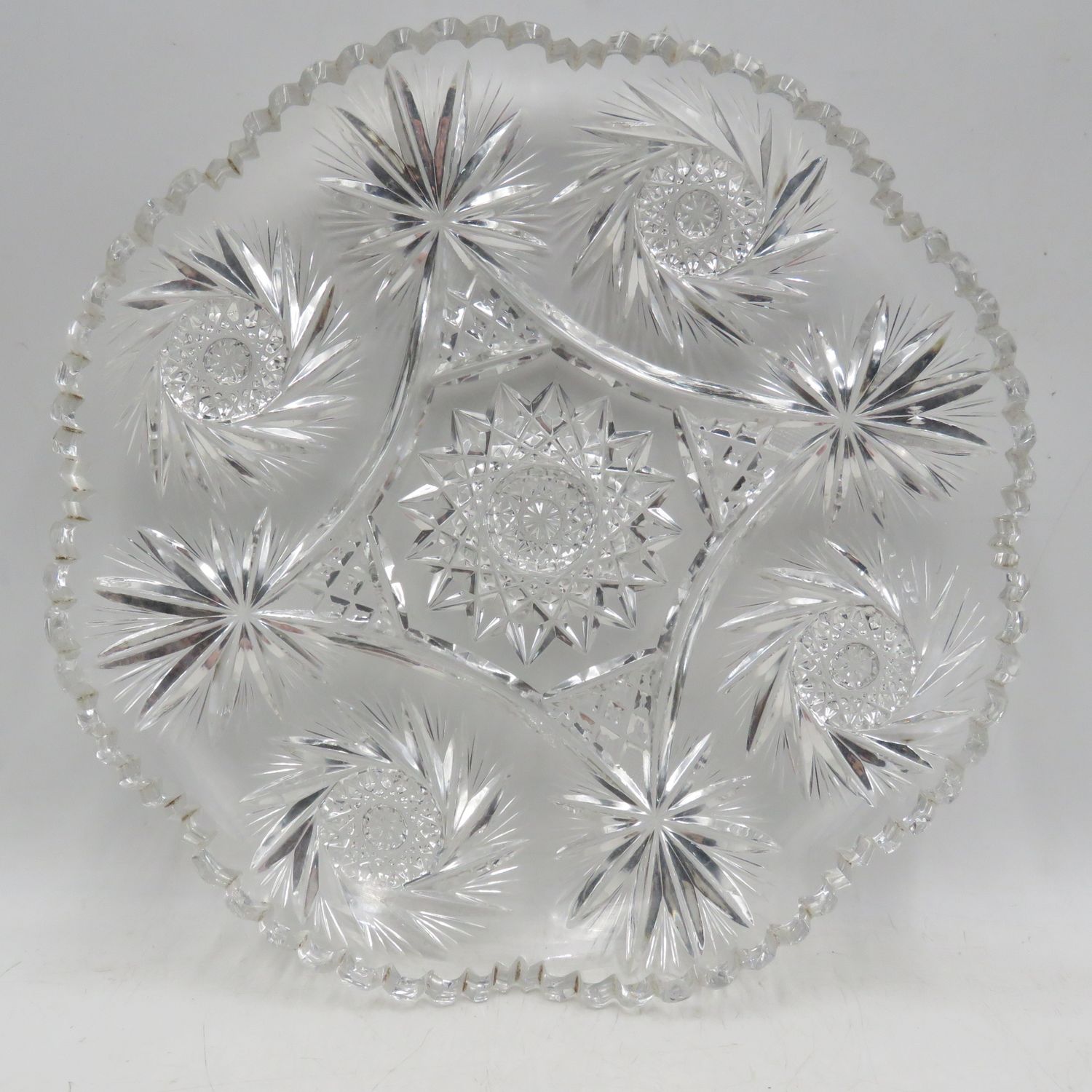28cm Cut Crystal fruit/serving bowl - heavy 2.5 kg