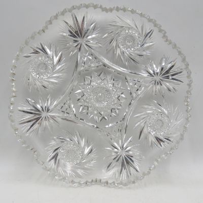 28cm Cut Crystal fruit/serving bowl - heavy 2.5 kg