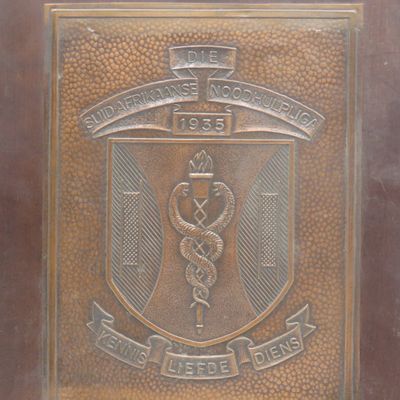 Suid-Afrikaanse Noodhulpliga Life-long member plaque