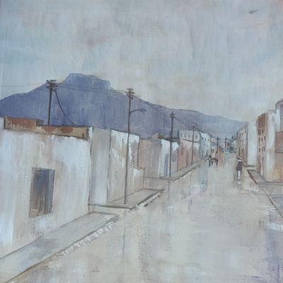 Gavin Collins District six oil painting in frame