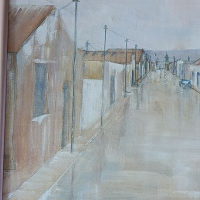 ​Gavin Collins District six oil painting in frame