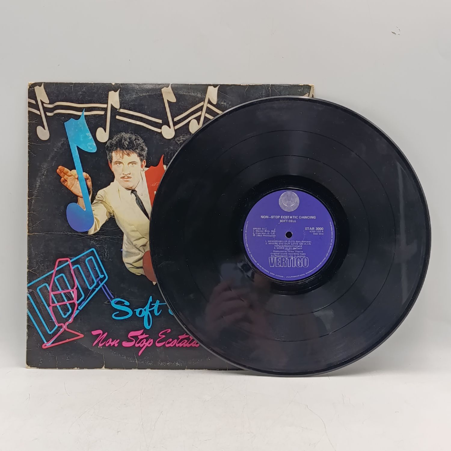 Soft Cell Non Stop Ecostatic dancing LP Vinyl record - STAR 3000 Vertigo - VG Overall