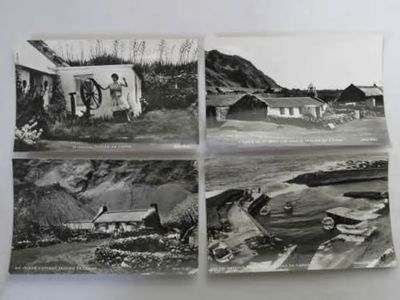 Lot of 4 Tristan da Cunha photo postcards by Shibli - Unused with 1971 cancellation