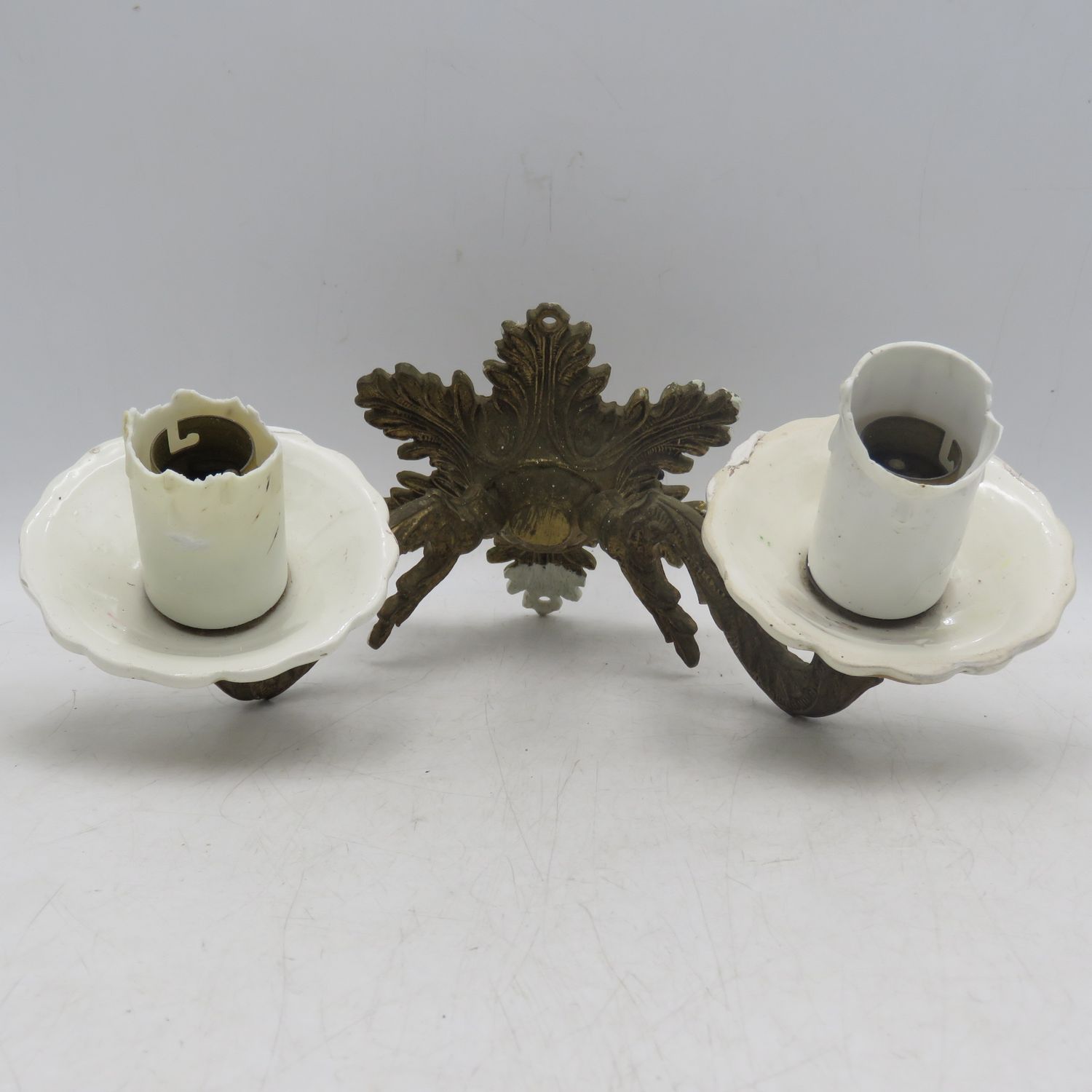 Vintage Double arm wall hanging candle style electrical lamp