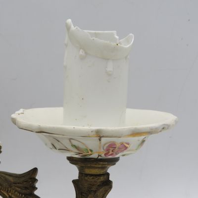 Vintage Double arm wall hanging candle style electrical lamp