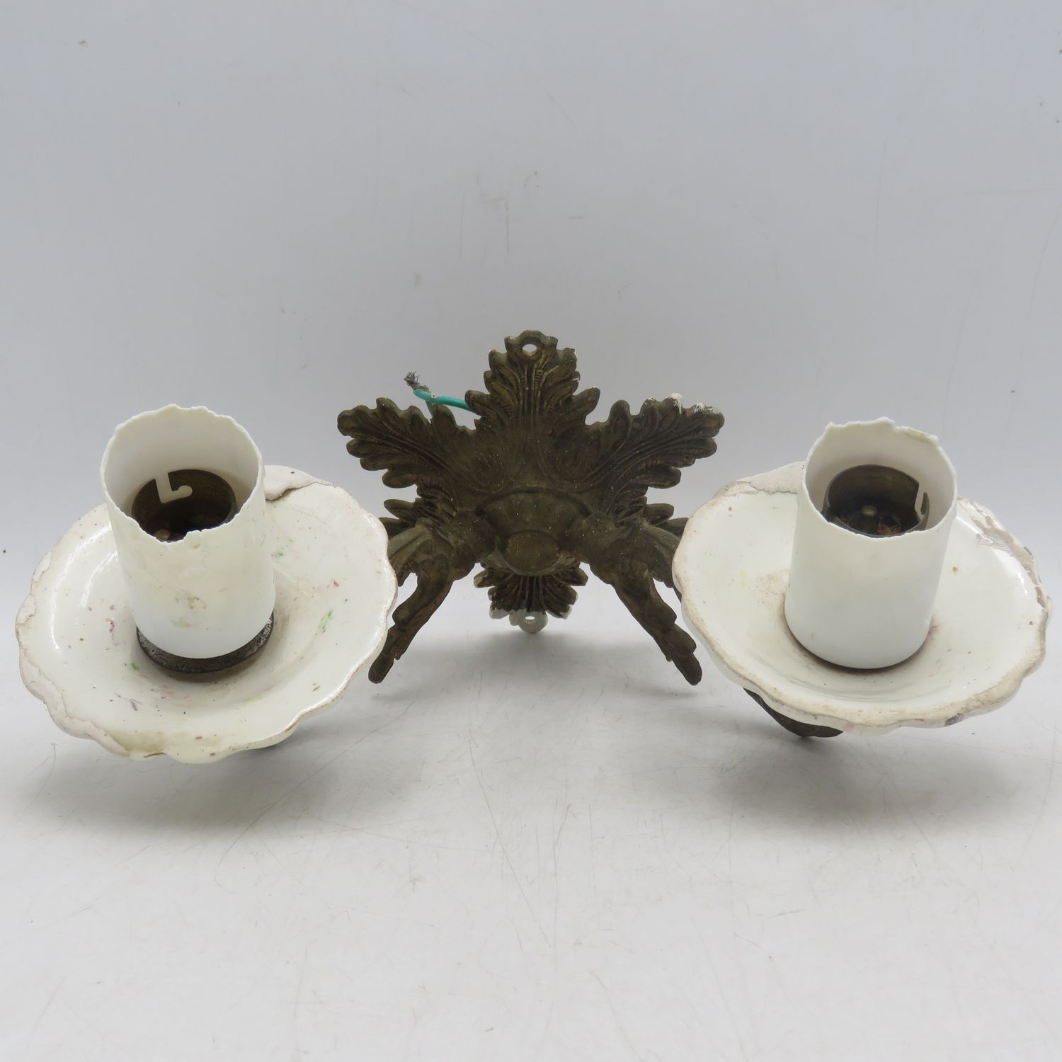 Vintage Double arm wall hanging candle style electrical lamp