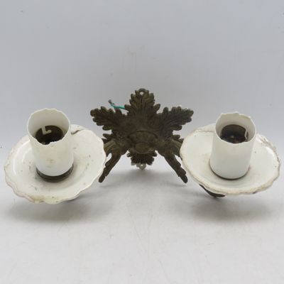 Vintage Double arm wall hanging candle style electrical lamp