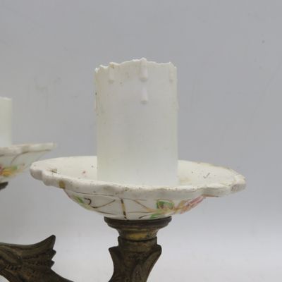 Vintage Double arm wall hanging candle style electrical lamp