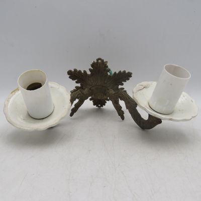 Vintage Double arm wall hanging candle style electrical lamp