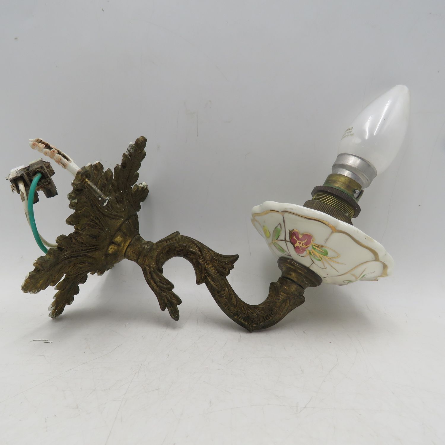 Vintage wall hanging candle style electrical lamp