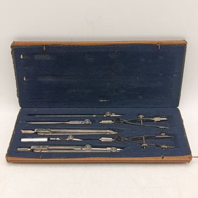 Vintage Kern technical drawing instrument set