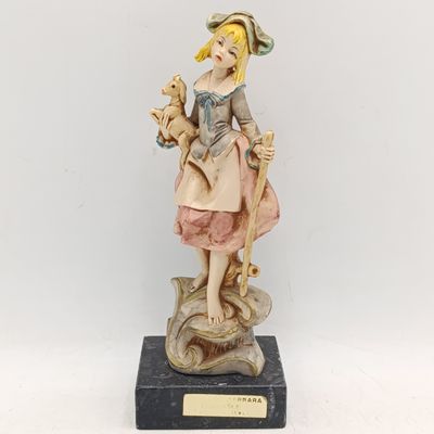 Vintage Simonelli resin sculpture of Shepherdess