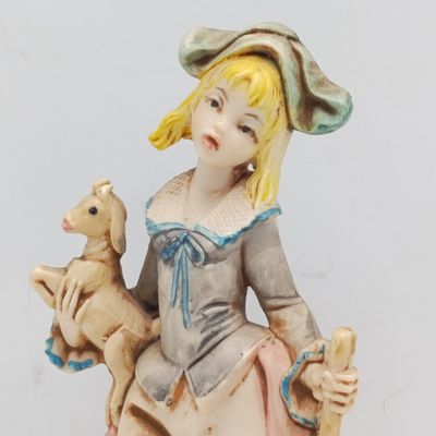 Vintage Simonelli resin sculpture of Shepherdess