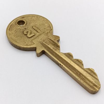 Vintage 21st Birthday solid brass key