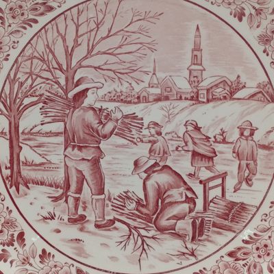 Vintage Royal Crown Delft Holland porcelain plate