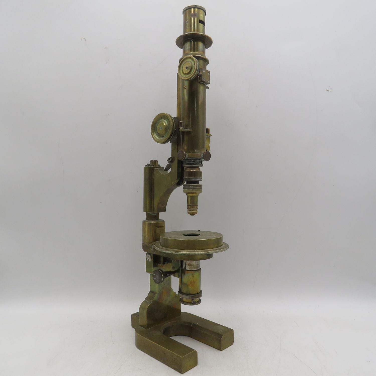 Antique Brass R.Fuess #711 Berlin-Steglitz microscope