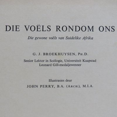 Die Voels rondom ons deur GJ Broekhuysen