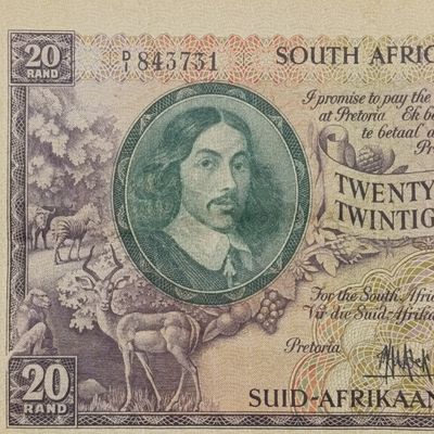 MH de Kock 1961 only issue R20 banknote