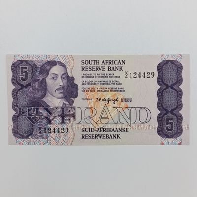 Pair of TW de Jongh X4 replacement R5 notes with consecutive numbers - Uncirculated