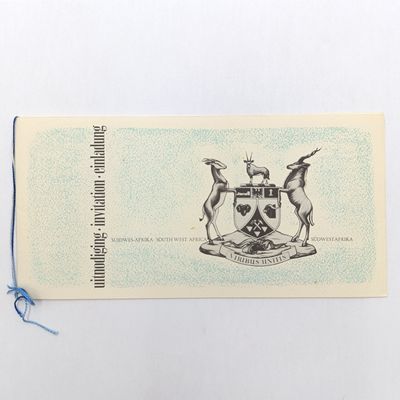 South West Africa Original invitation by the Executive committee of South West Africa