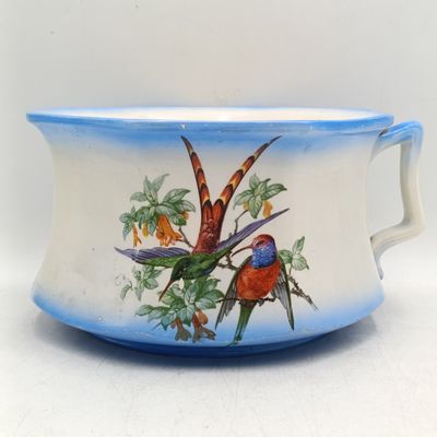 Antique Newhall England porcelain chamber pot