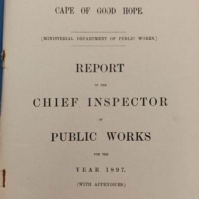 Cape of Good Hope report - chief inspector of public works 1897