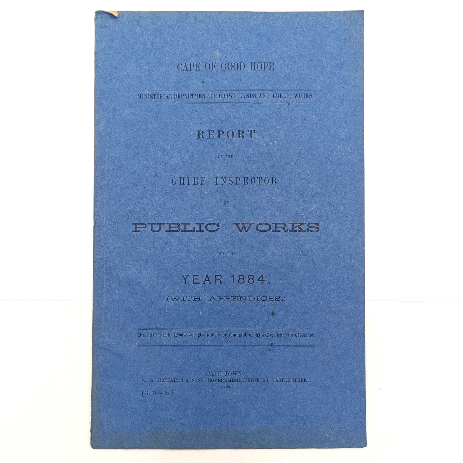 Cape of Good Hope report 1884 Report of the chief inspector