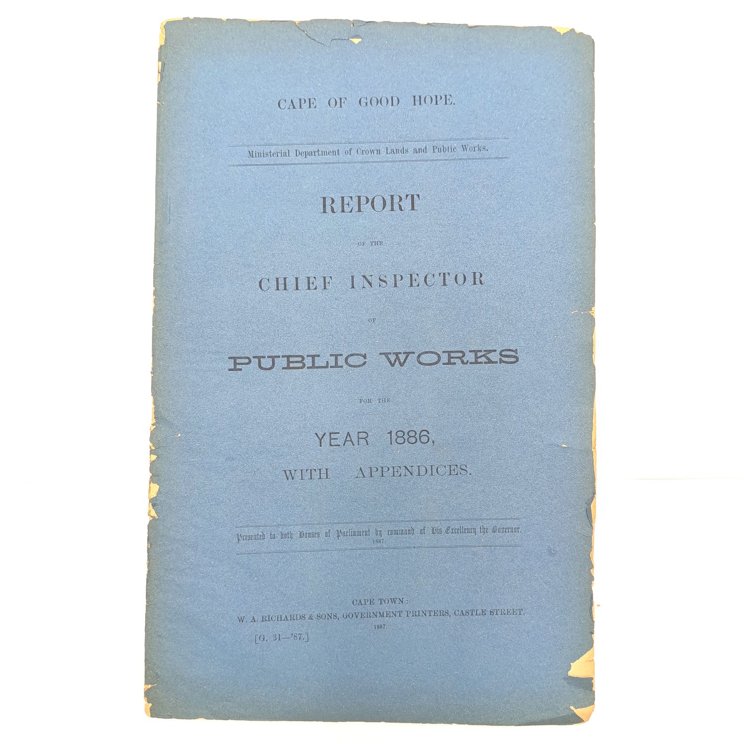 Cape of Good hope report 1886 Report of the chief inspector