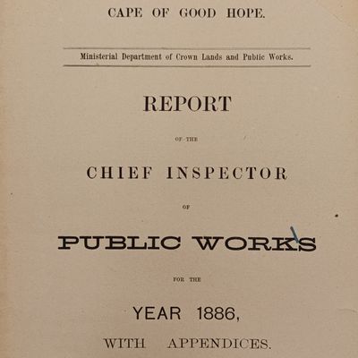 Cape of Good hope report 1886 Report of the chief inspector
