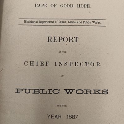 Cape of Good hope report 1887 Report of the chief inspector