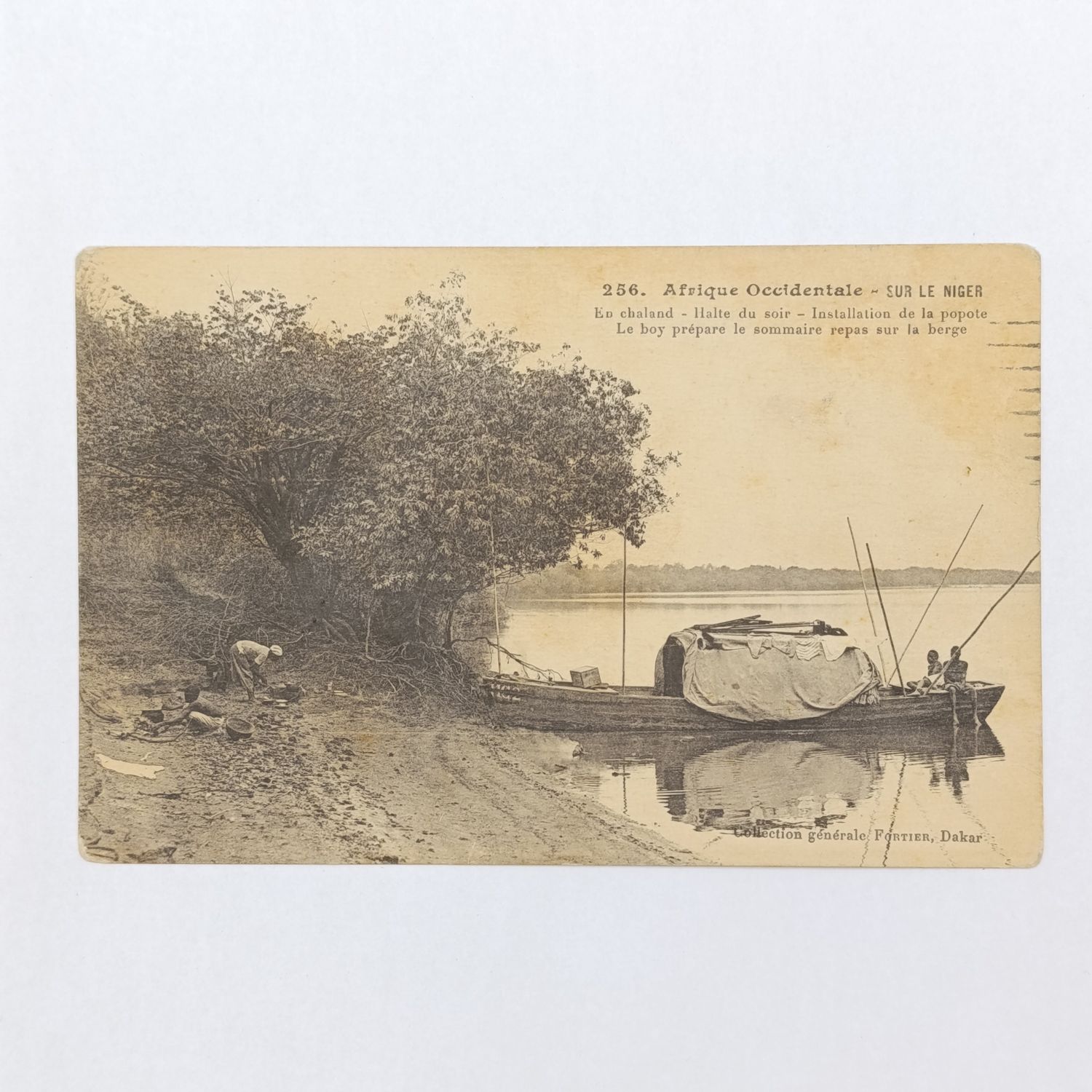 Postcard posted 22/10//1922 from Alexandria to Cairo, Egypt - Picture of Niger River and boat - Written in French - Addressed to Attorney Muhlberg