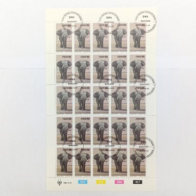 South West Africa SACC 358-374 animals Full page set used - 3rd decimal definitive series
