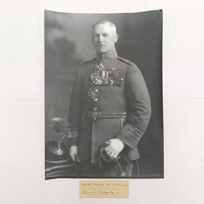 Original signature of Air Vice marshall Sir Charles Laverock Lambe KCB,CMG,DSO - Foundational commander in the Royal Air Force in 1918 - also officer in the Royal Navy
