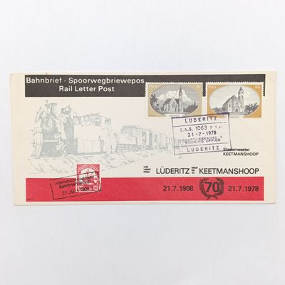 South West Africa 1978 Rail Letter post - Luderitz to Keetmanshoop
