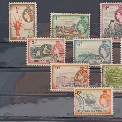 1954 Tristan da Cunha stamp set QE2 - used