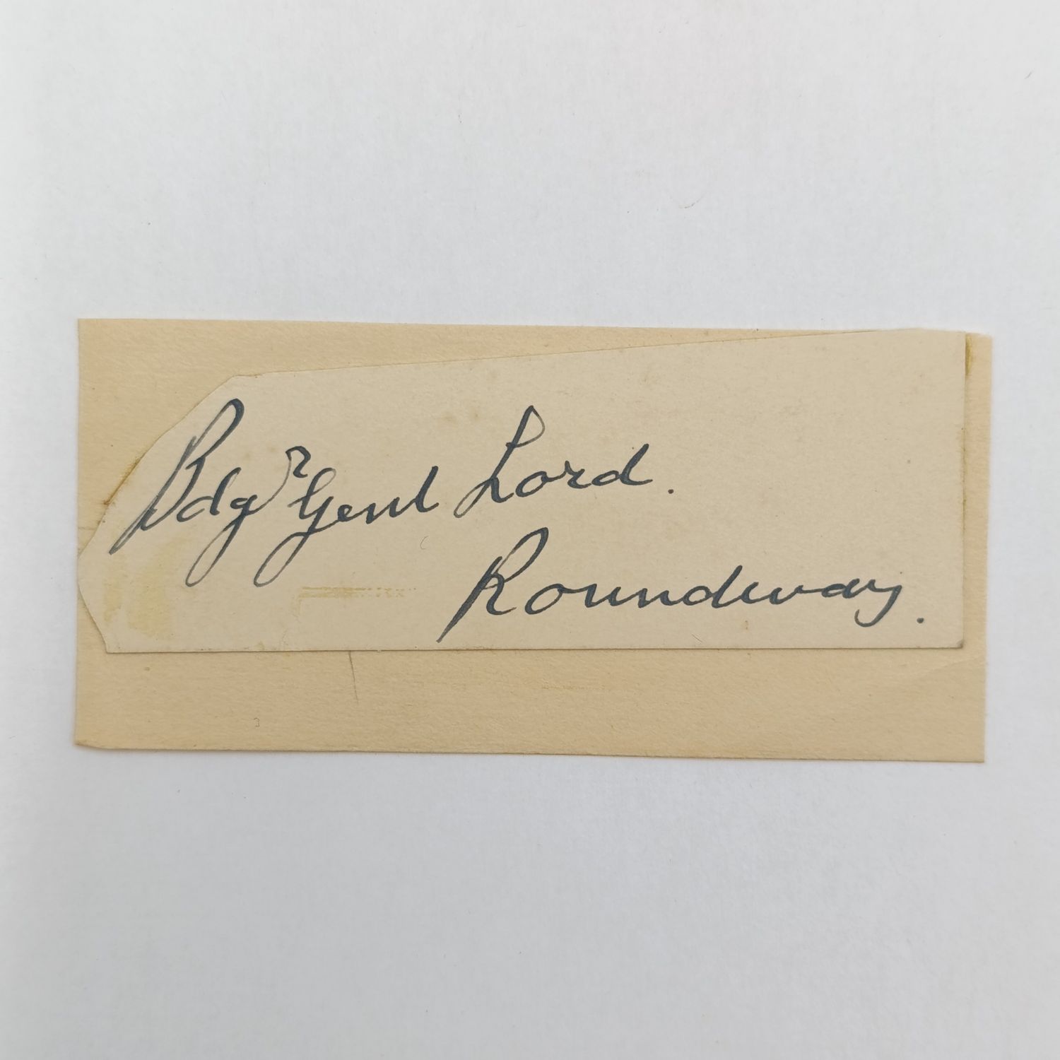 Signature of brigadier General Edward Murray Colston - 2nd Baron Roundway - Served in the Grenadier Guards (1899-1902) - he held awards CMG, DSO and MVO