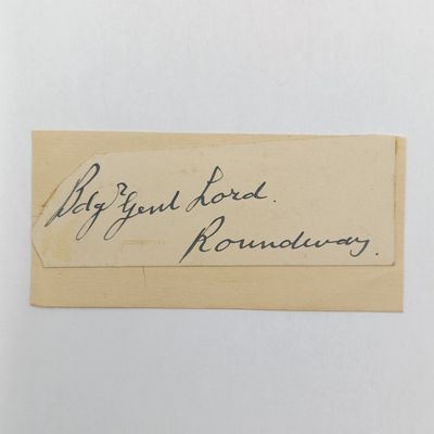 Signature of brigadier General Edward Murray Colston - 2nd Baron Roundway - Served in the Grenadier Guards (1899-1902) - he held awards CMG, DSO and MVO Signature of brigadier General Edward Murray Colston - 2nd Baron Roundway - Served in the Grenadier Guards (1899-1902) - he held awards CMG, DSO and MVO