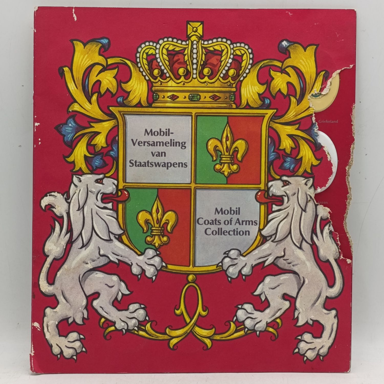 Mobil Coat of Arms collection card with 20 tokens - some card damage