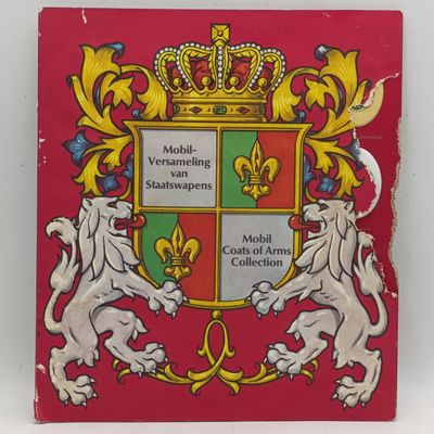 Mobil Coat of Arms collection card with 20 tokens - some card damage