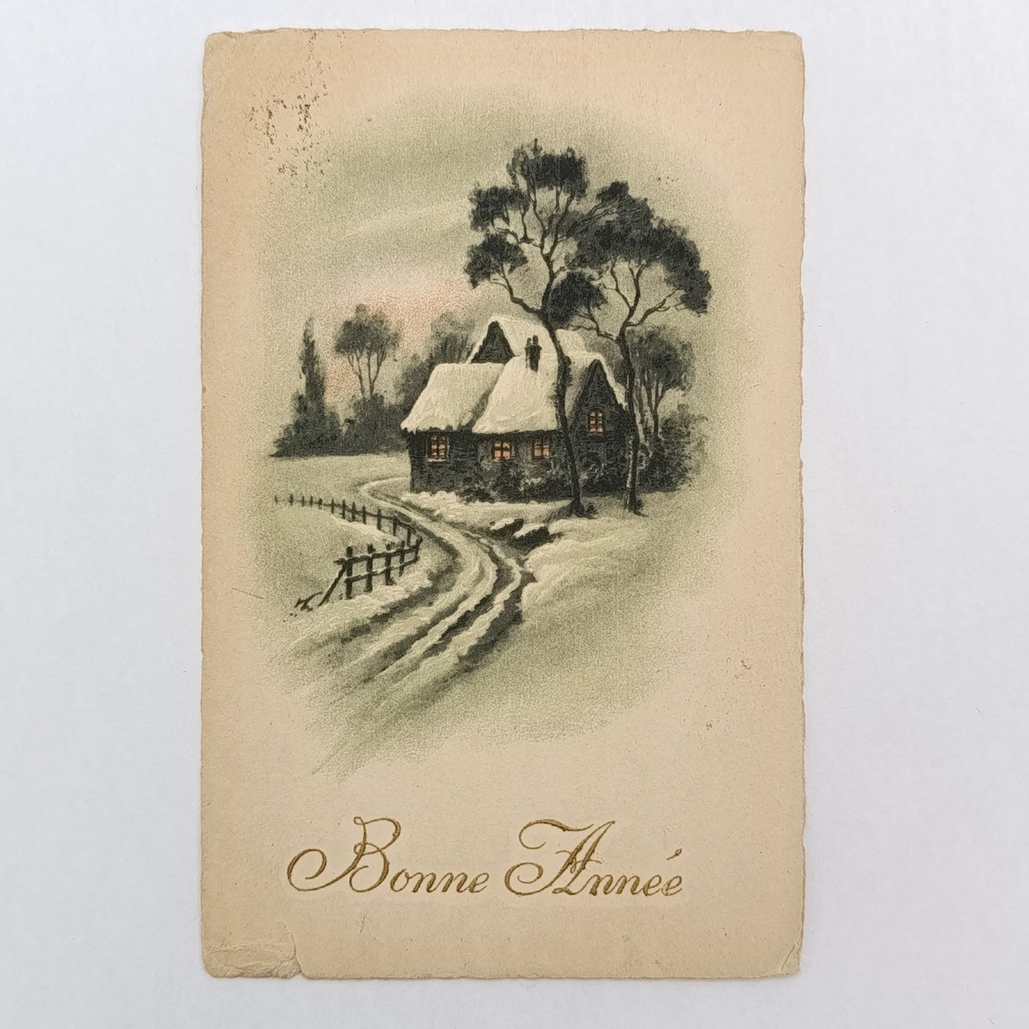 1926 French Postcard cancelled in both France and Switzerland with 2 French stamps