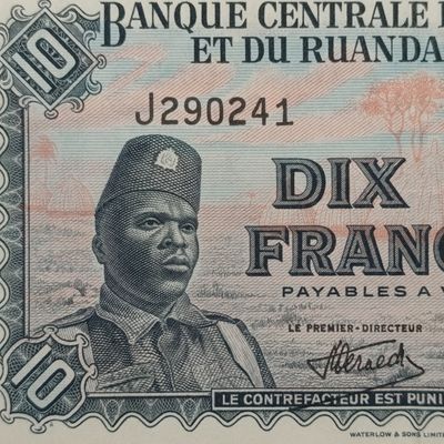 Belgin Congo 15-02-1955 better than VF 10 Francs banknote